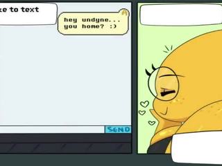 Short Distance Relationship~Undertale Comic Dub(Alphys X Undyne)