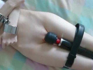 Submissive young woman has Multiple Intense Orgasms || Bound Intense Clit Torture