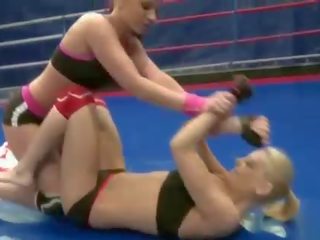 Adorable lesbian girls fighting