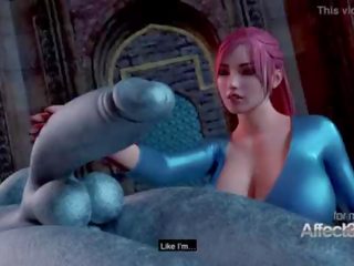 Big tits seductress awakening the futanari demon in a 3d animation