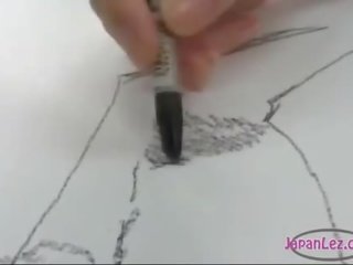 Kochanie drawing nauczycielstwo cipka coraz jej język zasysane w the klasa