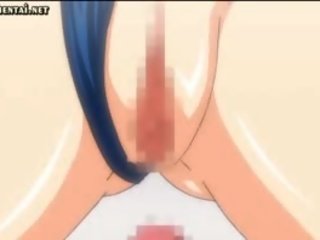 Anime Redhead Gets Anal Dildo