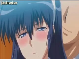 Busty Anime Teenie Gets Wet