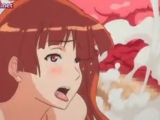 Nervous Anime mademoiselle Gets Bombed