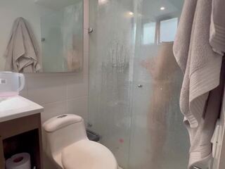 A marvelous Bath with the Cleaning teenager from My House: HD x rated video 0a