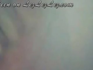 Two groovy teens having fun on cam clip