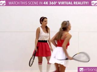 VR Bangers - DILLION and PRISTINE SCISSORING shortly after NAKED Racquetbal