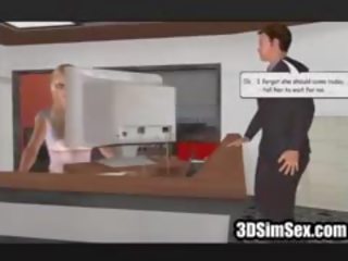 3D Sim sex movie Lesbians